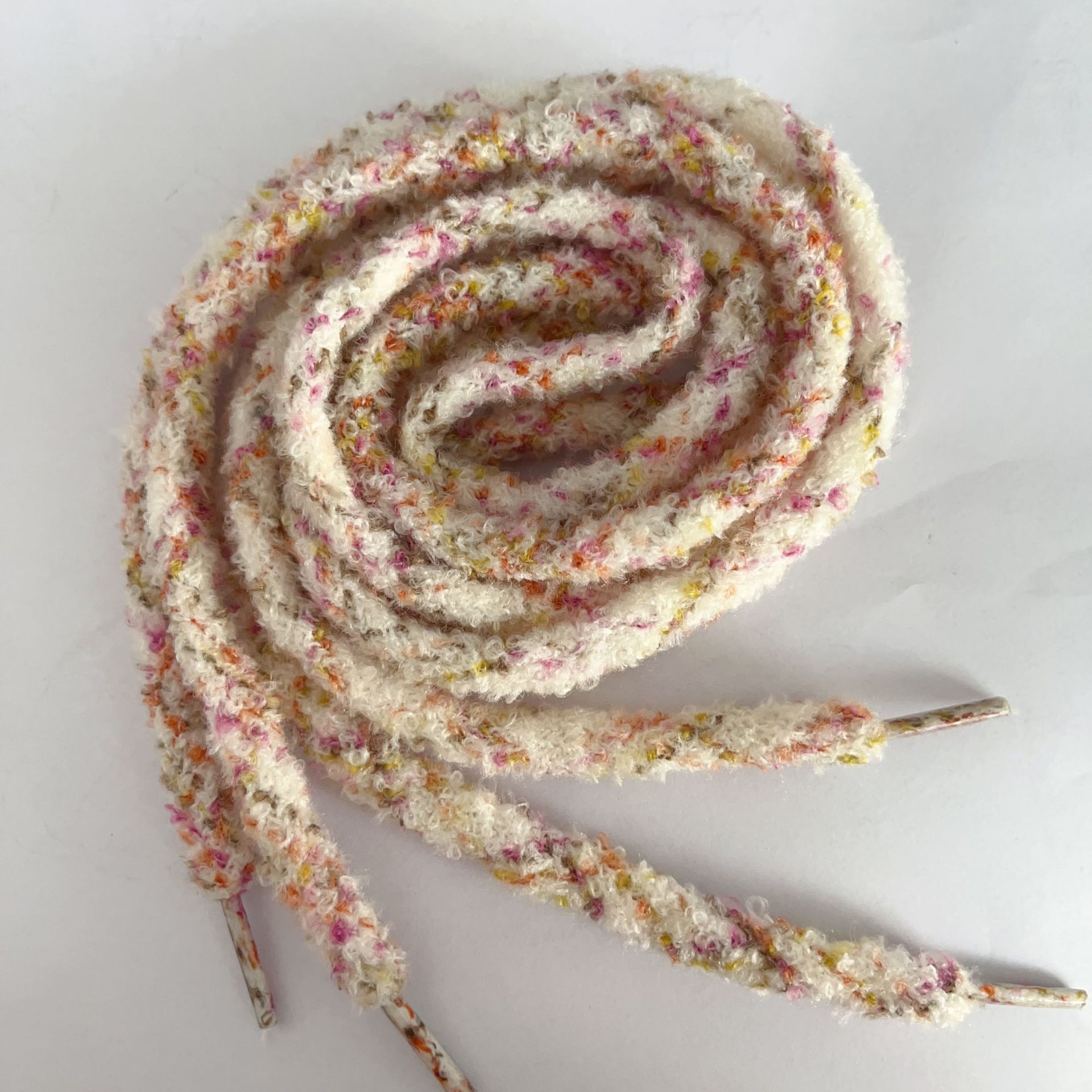 Mixed color plush shoelace 7