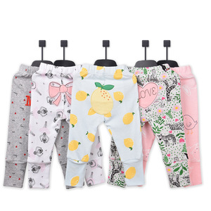 Leggings en coton doux pour bébé, imprimé animaux mignons, pantalon décontracté unisexe pour tout-petits, coupe ample - Product Image 4