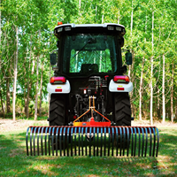 Râteau paysager à 3 points pour tracteur, pour machines agricoles, râteau à roches