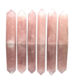 Obelisco de Cuarzo Rosa Natural Pulido al por Mayor, Cristal Curativo, Gema, Torre con Punta, Tema Amor, Regalo Festivo - Product Image 1