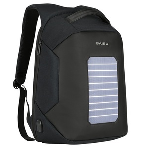 Mochilas antirrobo inteligentes impermeables para hombre, mochila escolar para ordenador portátil con Panel Solar - Product Image 1