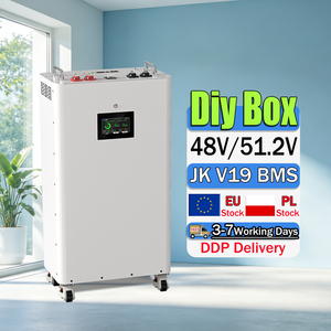 PL Warehouse Off-Grid Backup 48V 16S Vertical DIY Battery Case JK V19 BMS With <b>Locking</b> Wheels Home Solar Power Storage Pack - Product Image 1