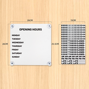Tanda pengingat jam operasi toko dapat diganti dengan konten kreatif toko kaca pintu cangkir hisap bisnis pengingat tanda - Product Image 4