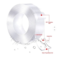Kit de ruban adhésif transparent double face amovible pour nano industriel 1cm * 5 m 5 mètres pour enfants 100pcs set