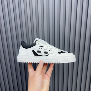 Zapatillas deportivas de plataforma gruesa de cuero para hombre, con cordones, estilo casual con superposiciones para un estilo urbano y uso diario, Amiring - Product Image 4