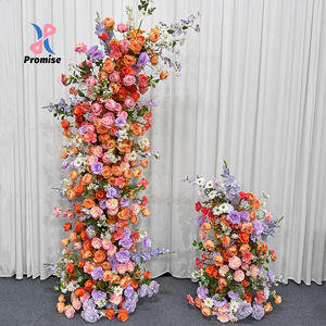 Arche florale en soie réaliste et éclatante, imperméable, écologique, couleur personnalisable, décorations de toile de fond de mariage en extérieur - Product Image 1