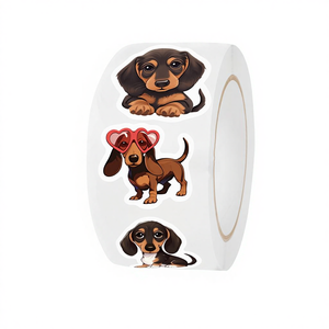 Etiquetas Adhesivas de Papel Impermeables con Forma de Perro Salchicha, 500 Unidades, Venta Directa de Fábrica - Product Image 4