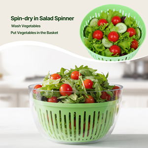 Ensemble multifonctionnel essoreuse à salade et râpe |   Cadeau promotionnel de cuisine avec logo personnalisé - Product Image 4