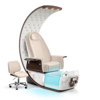 Chaise de spa de pédicure de luxe Conception unique de dôme Aucune plomberie requise Lumières utilitaires LED intégrées pour salons de manucure Commercial
