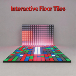 Parc de trampolines éducatif interactif immersif en plastique et métal avec LED pour les écoles maternelles et les centres commerciaux, intérieur et extérieur - Product Image 2