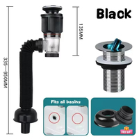 Tuyaux de vidange rétractables pour lavabo, PVC flexible, vidange pop-up pour évier