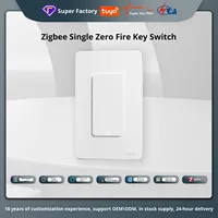 Interruptor de botón Wi-Fi Tuya Smart Home Single Zero Fire Universal Android App Timer Voice Remote Control Bar Interruptor inteligente de plástico