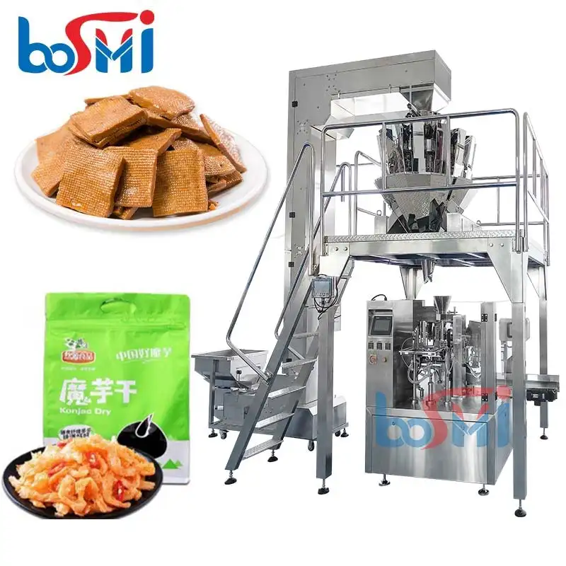 Automatische Maschine zum Verpacken von Weiches Zuckerwein Reis Samen Granulat Kartoffelchips Doypackbeutel-Verpackungsmaschine