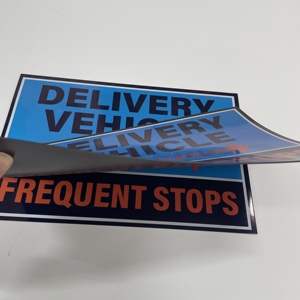 Aimant de <span class=keywords><strong>voiture</strong></span> <span class=keywords><strong>personnalisé</strong></span> réfléchissant pour chauffeur de livraison, avec inscription « Arrêts fréquents » - Product Image 2