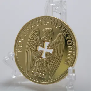 अनुकूलित धातु के सिक्के 1889 खोखले स्मारक सोने का सिक्का यूरोपीय पदक सिक्का