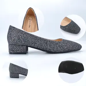 Diseño de facción brillo brillante superior Petite zapatos de bailarina señoras zapatos planos de lujo