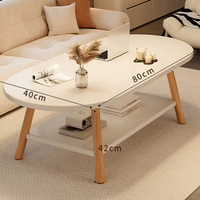 Nouvelle Arrivée Table Basse Moderne en Bois de Rose Massif, Table d'Appoint Mini Haut de Gamme Simple pour Petit Appartement, Salon, Balcon, Usage Domestique