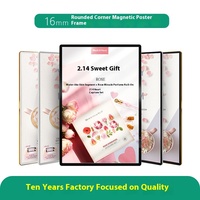 Papan Iklan Logam yang Dapat Disesuaikan Bingkai Poster Magnetik Bulat Cetak Sablon Perubahan Warna Logo OEM Bingkai Foto LCD 4K