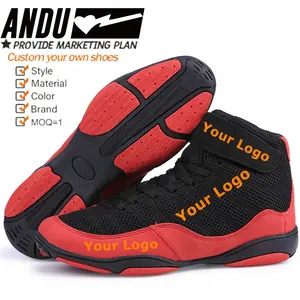 High Quality Mesh Wrestling Shoes Squat Combat Fight Fitness Gym Training Boxing Shoes Wrestling Fighting Weightlifting Shoes