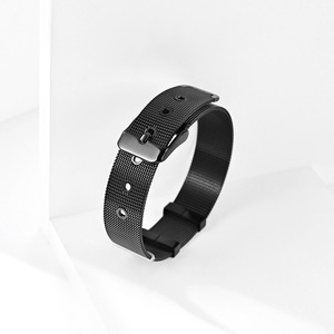 Bracelet en acier inoxydable tressé avec fermoir Vachette, bracelet simple en acier titane pour étudiant, bijoux - Product Image 3