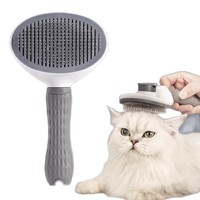 Peigne démêlant pour chiens et chats à un bouton, brosse de toilettage pour animaux de compagnie, nettoyage et brossage des poils, pas cher