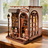 Kit miniature de maison de desserts en gros, ensemble de maison de poupée DIY avec meubles, modèle de présentation détaillé pour adultes