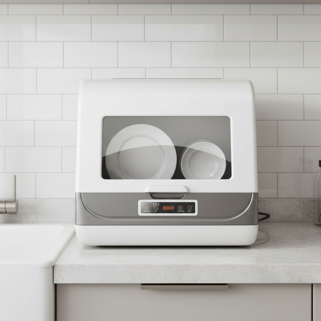 Automatic Cleaning and Drying Smart Dishwasher Freestanding Household Stainless Steel 5 Sets Capacity