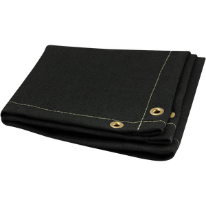 Сварочное противопожарное одеяло HT800, черное золотистое тяжелое покрытое акриловым покрытием сварочное одеяло из стекловолокна с люверсом - Product Image 2