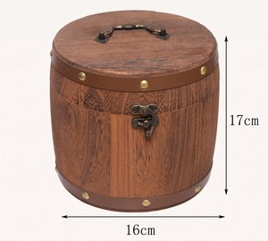 Baril de thé au charbon de <span class=keywords><strong>bois</strong></span> à motif rond en <span class=keywords><strong>bois</strong></span> massif rétro en gros <span class=keywords><strong>pour</strong></span> l'emballage du thé et du café - Product Image 2