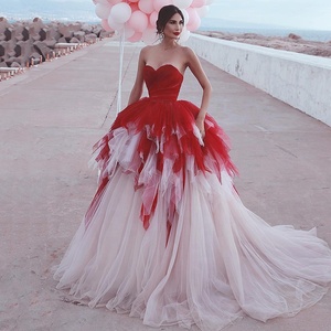 open lace back dress Lucie Red Ombre Satin Cowl-Neck Maxi Dress – Club L London main image 1
