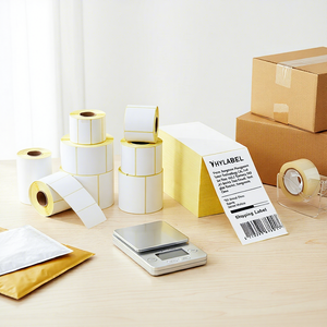 4x2 4x3 4x4 4x6 4x8 Inch Direct Thermal Waterproof <strong>Adhesive</strong> Label <strong>Paper</strong> Waybill Shipping Label Sticker Packaging Thermal Label - Product Image 1