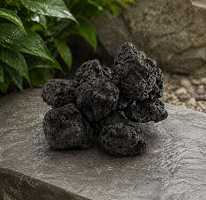 Scoria Lava Rock Volcanic Boulder 120x120mm Black Natural Outdoor Basalt Lava <b>Stone</b> Eco-Friendly Durable - Product Image 1