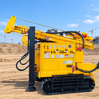 Foreuse hydraulique rotative pour puits d'eau, profondeur 200m, machine de forage diesel avec pompe à boue pour usage agricole et de construction