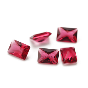 Wuzhou ST-gemas de cristal sueltas, piedras facetadas de cristal, <span class=keywords><strong>AAA</strong></span>, rosa, rojo, forma rectangular - Product Image 3