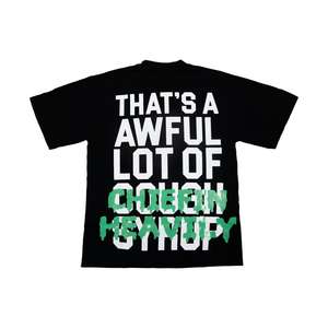 Kaos katun grafis custom grosir dengan tulisan THAT'S a AWFUL <span class=keywords><strong>LOT</strong></span> of COUGH SYRUP, kaos putih untuk wanita dan pria - Product Image 4