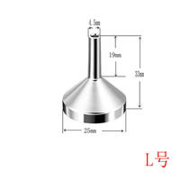 Mini diffuseur de transfert d'huile essentielle en métal de couleur noire, outils de remplissage de bouteilles, entonnoir pour liquide de parfum