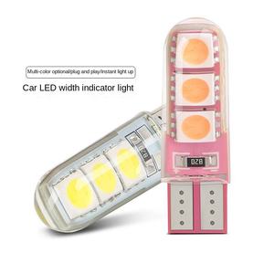 Super lumineux 12V T10 W5W LED voiture ampoule 6SMD <span class=keywords><strong>clignotant</strong></span> pour intérieur dôme lecture plaque d'immatriculation en blanc bleu rouge - Product Image 3