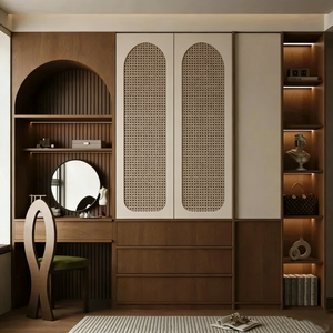 Usine spécialisée dans la personnalisation de placards de rangement avec grilles de style antique et armoires décoratives avec coiffeuses - Product Image 3