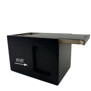 Solid Wood Pet Urn Rectangle Black With <b>Photo</b> Frame Dog Funeral <b>Box</b> Memorial <b>Storage</b> - Product Image 4
