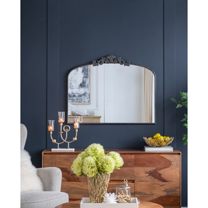 Classic Design Large <b>Arch</b> Mirror 40x31 Inch Baroque Inspired <b>Frame</b> For Living Room Bathroom Entryway Console - Product Image 3