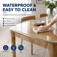 Nappe transparente en PVC YJ, couverture de table en plastique transparent, protection de table en vinyle pour bureaux, antidérapante, commande en gros