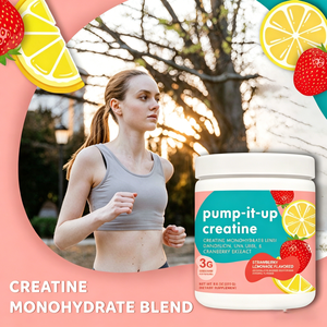 Creatina Monohidrato OEM <span class=keywords><strong>Pump</strong></span>-It-Up 3g - Limonada de Fresa con Extracto de Diente de León y Arándano, 50 Porciones, Polvo Pre-Entrenamiento - Product Image 6