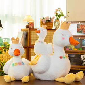 Peluche Canard Super Douce à Câliner et Apaisante, Coussin en Coton PP pour <span class=keywords><strong>Lit</strong></span> de Bébé et Décoration de Crèche, Cadeau Douillet - Product Image 1