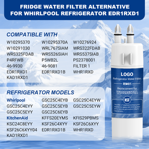 Élément de filtre à eau pour réfrigérateur 10010S 9081 W10295370A Charbon actif avec détartrage et élimination du chlore - Product Image 2