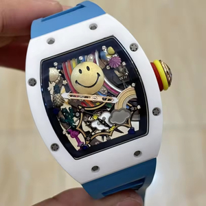 Smiley Designer Fashion RM88 Tourbillon Mechanical <b>Watch</b>, High-Quality White Ceramic Sapphire Mirror, Men's Casual <b>Watch</b> - Product Image 2