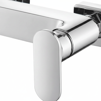 Mitigeur de salle de bain mural de luxe durable, chaud/froid, monocommande, 2 trous, 4 pouces, en laiton chromé poli, avec cartouche céramique 5