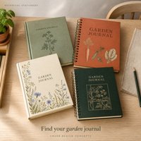 Großhandel Maßgefertigtes Leder/Papier Garten-Tagebuch Spiralgebundener Gartenplaner Notizbuch Pflanzen-Aufzeichnungsbuch mit Bedrucktem Einband als Geschenk