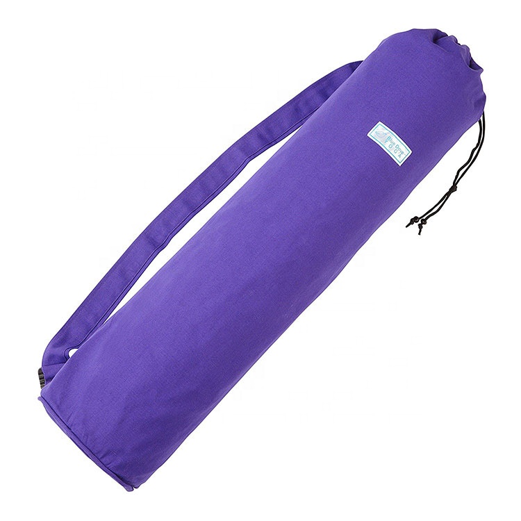 Eco-friendly Cotton Canvas YOGA Mat Carrying Pack Handle Sling Yoga Bag with Customized Embroidery Logo