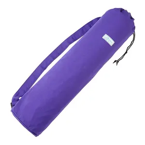 Eco-friendly Cotton Canvas YOGA Mat Carrying Pack Handle Sling Yoga Bag With Customized Embroidery Logo