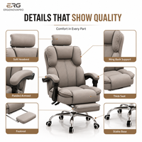 Chaise de bureau ergonomique pour e-sport, chaise de bureau pivotante réglable en hauteur avec cadre en acier robuste